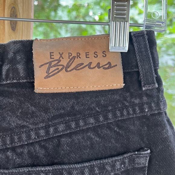 Express Bleus Women's Vintage 90's Era Black Bootcut Jeans Size 5/6 27" Waist - Picture 7 of 10